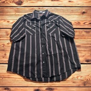 Vtg Plains Westernwear Pearl snap Shirt Mens 2XLT